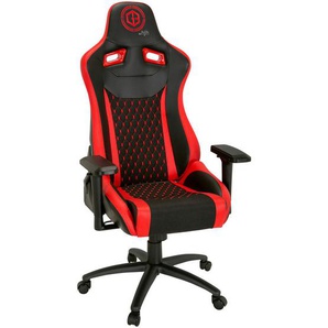 Mid.you Gamingstuhl, Rot, Schwarz, Textil, Drehkreuz, 74x137x66 cm, Wippmechanik mit Härtegradeinstellung, Kinder- & Jugendzimmer, Jugendmöbel, Gamingstühle