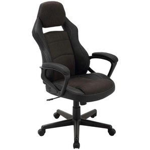 Mid.you Gamingstuhl , Schwarz, Dunkelgrau , Kunststoff, Textil , Drehkreuz , 62x109-119x68 cm , Kinder & Jugendmöbel, Jugendmöbel, Gamingstühle