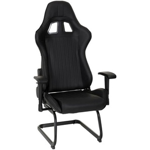 Mid.you Gamingstuhl, Schwarz, Textil, Kufe, 68x124x53 cm, Kinder & Jugendmöbel, Jugendmöbel, Gamingstühle