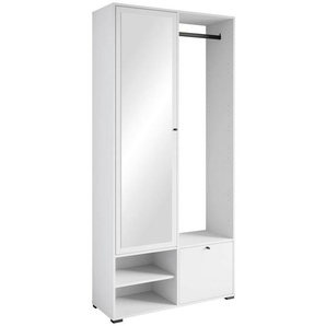 Mid.you Garderobe Dino, Weiß, Holzwerkstoff, 90x190x33 cm, Fsc, Garderobe, Garderoben-Sets & Serien