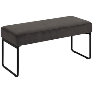 Mid.you Garderobenbank , Anthrazit , Metall, Textil , Füllung: Polyurethan (Pur) , 95x46x38 cm , Garderobe, Garderobenbänke