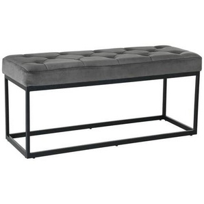 Mid.you Garderobenbank, Grau, Metall, Textil, 2-Sitzer, 103x47x38 cm, Garderobe, Garderobenbänke
