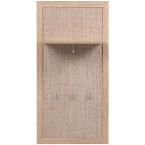 Mid.you Garderobenpaneel, Eiche, 55x110x30 cm, Aufhängemöglichkeit, Hutablage, Garderobe, Garderobenpaneele, Garderobenpaneele