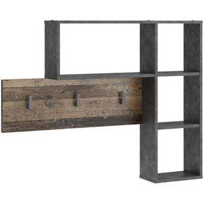Mid.you Garderobenpaneel, Graphit, Dunkelbraun, 104x81x16 cm, Aufhängemöglichkeit, Hutablage, Garderobe, Garderobenpaneele, Garderobenpaneele