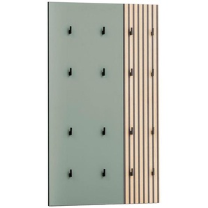 Mid.you Garderobenpaneel, Grün, Eiche, Holzwerkstoff, 73.5x109x2.6 cm, Aufhängemöglichkeit, Garderobe, Garderobenpaneele, Garderobenpaneele