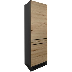 Mid.you Geräteumbauschrank, Anthrazit, Eiche Artisan, Kunststoff, 1 Fächer, 60x211x57 cm, Küchen, Küchenmöbel, Küchenschränke, Geräteumbauschränke