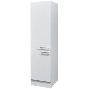 Mid.you Geschirrschrank, Weiß, Holzwerkstoff, 3 Fächer, 50x200x57 cm, Küchen, Küchenmöbel, Küchenschränke, Geräteumbauschränke