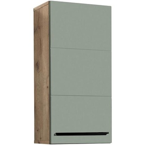 Mid.you Hängeschrank, Grün, Eiche, Holzwerkstoff, 1 Fächer, einzeln stellbar, 34x70x23 cm, Made in EU, hängend, Badezimmer, Badezimmerschränke,