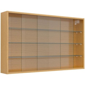 Mid.you Hängevitrine Drivalo, Honigeiche, Glas, 3 Fächer, 100x60x15 cm, hängend, Wohnzimmer, Wohnwände, Vitrinenschränke
