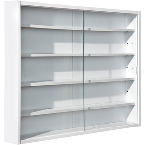 Mid.you Hängevitrine, Weiß, Glas, 4 Fächer, 80x60x9.5 cm, hängend, Esszimmer, Vitrinen