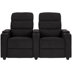 Mid.you Heimkino-Sofa, Anthrazit, Kunststoff, Textil, 2-Sitzer, Füllung: Schaumstoff, 164x107x90 cm, Wohnzimmer, Sofas & Couches, Sofas, Heimkino
