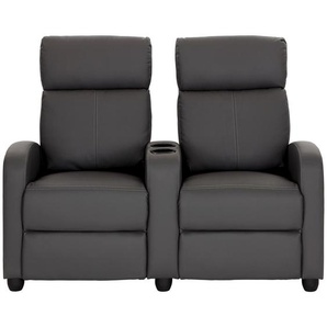 Mid.you Heimkino-Sofa, Grau, Textil, 2-Sitzer, Füllung: Schaumstoff, 128x100x87 cm, Wohnzimmer, Sofas & Couches, Sofas, Heimkino Sofas