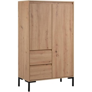 Mid.you Highboard, Eiche Artisan, Holzwerkstoff, 4 Fächer, 2 Schubladen, 81x139x40 cm, Wohnzimmer, Kommoden & Sideboards, Highboards