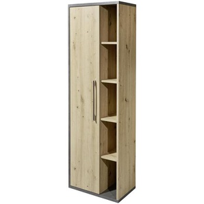 Mid.you Hochschrank , Eiche Artisan , Holzwerkstoff , 4 Fächer , 50x160x31 cm , Badezimmer, Badezimmerschränke, Hochschränke