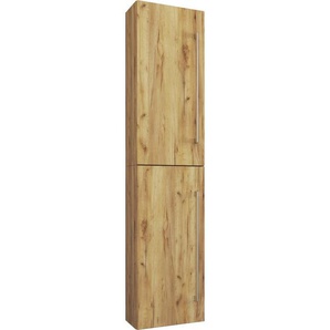 Mid.you Hochschrank, Eiche, Honig, Holzwerkstoff, 2 Fächer, 33x150x22 cm, hängend, Badezimmer, Badezimmerschränke, Hochschränke