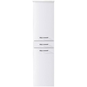 Mid.you Hochschrank , Weiß , Holzwerkstoff , 2 Fächer , 1 Schubladen , 40x160x35 cm , stehend, hängend , Badezimmer, Badezimmerschränke, Hochschränke