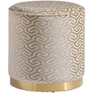 Mid.you Hocker, Beige, Metall, Textil, 40x42x40 cm, Kleinmöbel