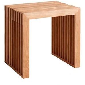 Mid.you Hocker, Teak, Holz, Teakholz, vollmassiv, quadratisch, 45x43x35 cm, Wohnzimmer, Hocker, Sitzhocker