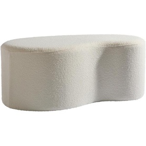 Mid.you Hocker, Weiß, Textil, 93x37x49 cm, Wohnzimmer, Hocker, Sitzhocker