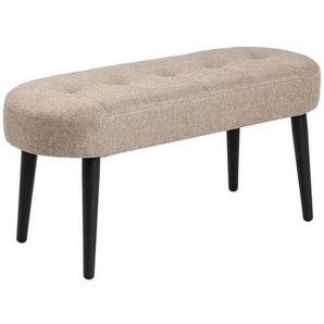 Mid.you Hockerbank, Creme, Metall, Textil, 95x46x38 cm, Esszimmer, Bänke, Sitzbänke