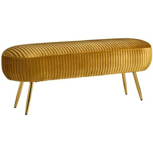Mid.you Hockerbank, Gelb, Metall, Textil, 1-Sitzer, 120x47x40 cm, Esszimmer, Bänke, Sitzbänke