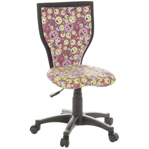 Mid.you Jugenddrehstuhl, Gelb, Pink, Textil, Drehkreuz, 42x83-94x40 cm, Arbeitszimmer, Bürostühle, Jugend- & Kinderdrehstühle