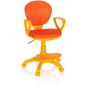Mid.you Jugenddrehstuhl, Orange, Kunststoff, Drehkreuz, 53x83-95x51 cm, Arbeitszimmer, Bürostühle, Jugend- & Kinderschreibtischstühle