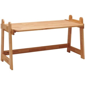 Mid.you Jugendschreibtisch, Kernbuche, Holz, Kernbuche, massiv, rechteckig, eckig, 70x75x140 cm, höhenverstellbar, Arbeitszimmer, Schreibtische, Jugend- &amp; Kinderschreibtische