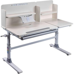 Mid.you Jugendschreibtisch, Weiß, Metall, 1 Schubladen, rechteckig, C-Form, 60x96-116x120 cm, höhenverstellbar, Arbeitszimmer, Schreibtische, Jugend-