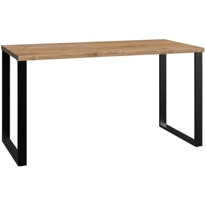 Mid.you Jugendschreibtisch Wimex Liverpool, Eiche, Metall, Holzwerkstoff, Kufe, 70x74x140 cm, BQ - Bündnis für Qualität, Made in Germany, DIN EN ISO 9001, Arbeitszimmer, Schreibtische, Jugend- & Kinderschreibtische