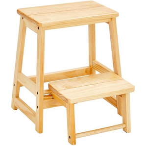 Mid.you Klapphocker, Natur, Holz, Pinie, massiv, 43x48x50 cm, Esszimmer, Stühle, Hocker