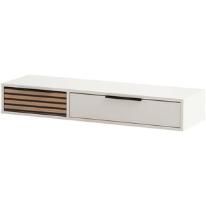 Mid.you Kommode, Weiß, Eiche, Metall, 2 Schubladen, 103.7x16.4x32.05 cm, Beimöbel erhältlich, hängend, Wohnzimmer, Kommoden & Sideboards, Kommoden