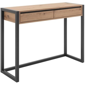 Mid.you Konsolentisch, Eiche, Anthrazit, Holzwerkstoff, 2 Schubladen, 35x75x100 cm, Wohnzimmer, Wohnzimmertische, Konsolentische