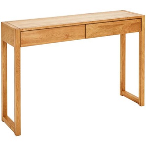 Mid.you Konsolentisch, Natur, Holzwerkstoff, massiv, furniert, 2 Schubladen, 33x80x120 cm, Wohnzimmer, Wohnzimmertische, Konsolentische