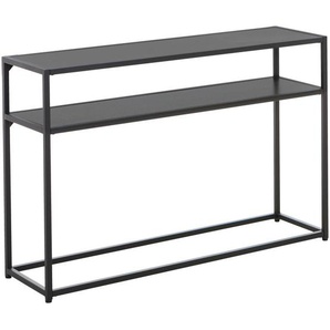 Mid.you Konsolentisch, Schwarz, Metall, Holzwerkstoff, rechteckig, Flachrohr, 30x70x110 cm, einfacher Aufbau, Wohnzimmer, Wohnzimmertische,