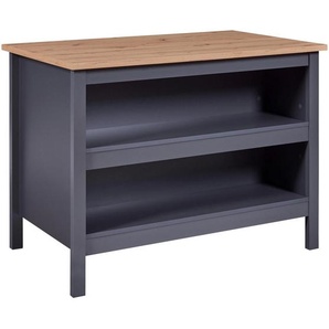 Mid.you Kücheninsel, Anthrazit, Eiche Artisan, Holz, Holzwerkstoff, 124x91.5x75 cm, Küchen, Küchenmöbel, Kücheninseln