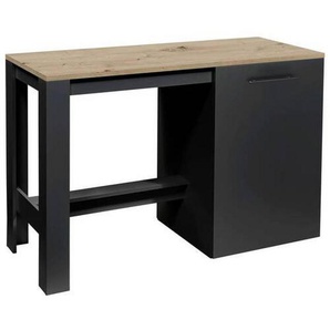 Mid.you Kücheninsel, Schwarz, Sonoma Eiche, Kunststoff, nur wie online abgebildet bestellbar, 138x91x56 cm, Küchen, Küchenmöbel, Kücheninseln