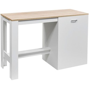 Mid.you Kücheninsel, Weiß, Sonoma Eiche, Kunststoff, nur wie online abgebildet bestellbar, 138x91x56 cm, Küchen, Küchenmöbel, Kücheninseln