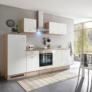 Mid.you Küchenleerblock Andy, Weiß, Sonoma Eiche, Kunststoff, 1 Schubladen, seitenverkehrt montierbar, nur wie online abgebildet bestellbar, 280 cm,