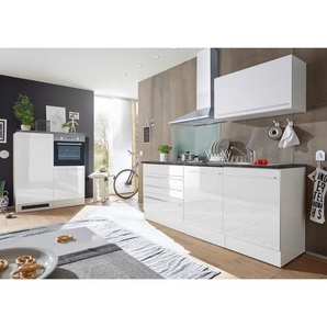 Mid.you Küchenleerblock, Weiß, Anthrazit, Holzwerkstoff, 3 Schubladen, nur wie online abgebildet bestellbar, seitenverkehrt montierbar, 320 cm,