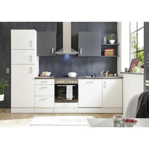 Mid.you Küchenleerblock , Anthrazit, Weiß , Kunststoff , 3 Schubladen , 280 cm , Küchen, Küchenzeilen ohne Geräte