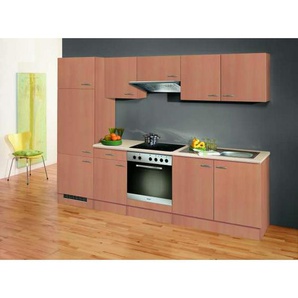 Mid.you Küchenleerblock , Buche , Holz , Buche , 270 cm , individuell planbar , Küchen, Küchenzeilen ohne Geräte