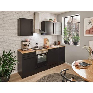Mid.you Küchenleerblock, Schwarz, Kunststoff, 1 Schubladen, einmalig seitenverkehrt montierbar, nur wie online abgebildet bestellbar, 220 cm, Küchen,