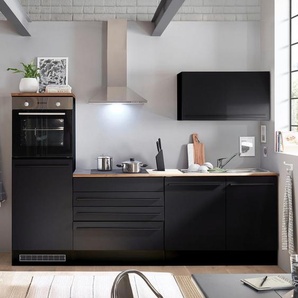 Mid.you Küchenleerblock, Schwarz, Kunststoff, 3 Schublade(n) Schubladen, nur wie online abgebildet bestellbar, 260 cm, Küchen, Küchenzeilen & Küchenblöcke, Küchenzeilen ohne Geräte