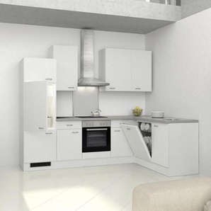 Mid.you Küchenleerblock , Weiß , 2 Schubladen , 280x170 cm , links aufbaubar, rechts aufbaubar , Küchen, Küchenzeilen ohne Geräte