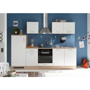 Mid.you Küchenleerblock, Weiß, Sonoma Eiche, Kunststoff, 1 Schubladen, seitenverkehrt montierbar, nur wie online abgebildet bestellbar, 270 cm,