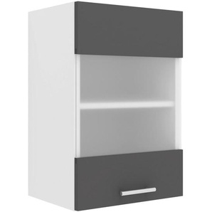 Mid.you Küchenoberschrank, Anthrazit, Weiß, Holzwerkstoff, 1 Fächer, 40x60x31 cm, hängend, Küchen, Küchenmöbel, Küchenschränke, Küchenoberschränke