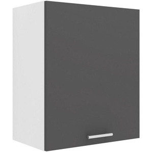 Mid.you Küchenoberschrank, Anthrazit, Weiß, Holzwerkstoff, 1 Fächer, 50x60x31 cm, hängend, Küchen, Küchenmöbel, Küchenschränke, Küchenoberschränke