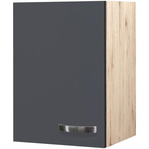 Mid.you Küchenoberschrank, Dunkelgrau, Eiche San Remo, Holzwerkstoff, 1 Fächer, 40x54x32 cm, Küchen, Küchenmöbel, Küchenschränke, Küchenoberschränke