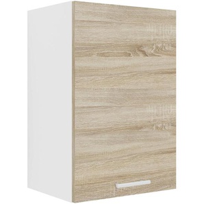 Mid.you Küchenoberschrank, Weiß, Sonoma Eiche, Holzwerkstoff, 1 Fächer, 40x60x31 cm, hängend, Küchen, Küchenmöbel, Küchenschränke, Küchenoberschränke